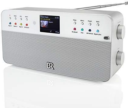 BR - DAB+ Draagbare Radio - Wit - Bluetooth - FM - UKS - RDS - AUX