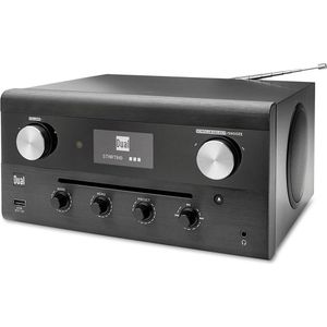 Dual CR 900 Phantom Internetradio met CD-speler DAB+, FM AUX, Bluetooth, CD, DLNA, NFC, USB, WiFi, Internetradio Geschikt voor DLNA, Spotify Zwart