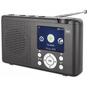 Dual Internet Tafelradio MCR 200 DAB+ Radio (VHF, Internet radio, DAB+, Bluetooth, WiFi), Radio, Zwart