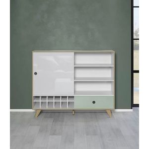 INTER-FURN Highboard »Adelaide«, Stauraumschrank, Breite 145 cm, Integriertes Weinregal