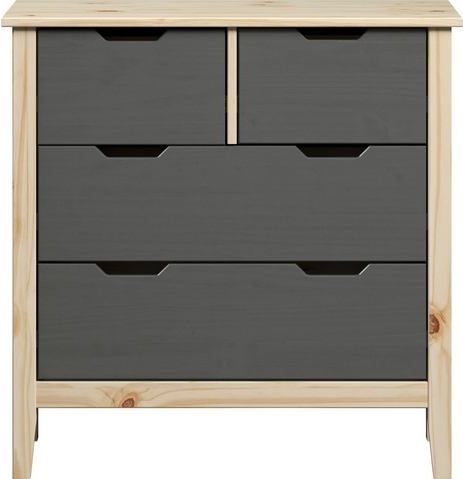INTER-FURN Kommode Latera (1 St), Massivholz / Klarlack matt, Kiefer, B/H/T: 78 x 79 x 39 cm