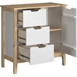 INTER-FURN Kommode »Latera«, (1 St.), Massivholz / Klarlack matt, Kiefer, B/H/T: 78 x 79 x 39 cm
