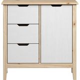 INTER-FURN Kommode »Latera«, (1 St.), Massivholz / Klarlack matt, Kiefer, B/H/T: 78 x 79 x 39 cm