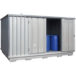 Gevaarlijke stoffen opslagcontainer voor waterverontreinigende vloeistoffen, uitwendige h x b x d = 2400 x 4075 x 2875 mm