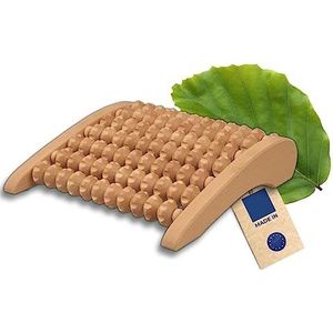 HofmeisterÂ® Massage-apparaat van beukenhout, tegen spanning en pijn, wellness en ontspanning voor de voeten, natuurproduct uit Europa, voetmassage-roller, 27 cm