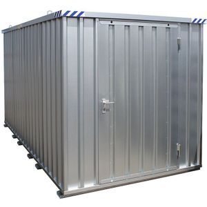 Snelbouw container, verzinkt, ongemonteerd, zonder houten vloer, uitwendige b x d x h = 6100 x 2100 x 2100 mm