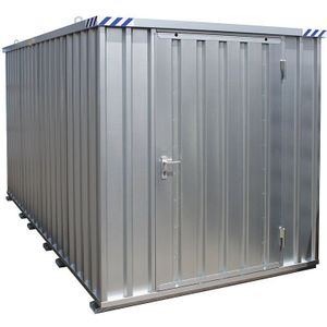 Snelbouw container, verzinkt, ongemonteerd, zonder houten vloer, uitwendige b x d x h = 2100 x 2100 x 2100 mm