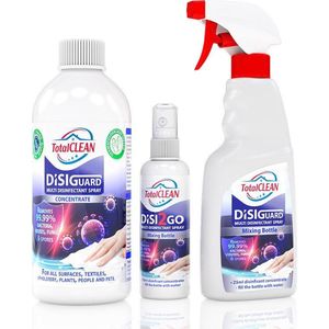 TotalCLEAN DISIguard Concentraat - Desinfectie spray - 500ml - Inclusief meng- en reisfles