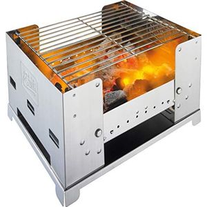 Esbit Inklapbare roestvrijstalen kolengrill - camping klapgrill met transporttas - mini grill