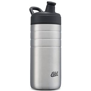 Esbit Sports Majoris Drinkfles, roestvrij staal, BPA-vrij, zilver, 0,6 l en 0,8 l, school, water, fietsen, sport
