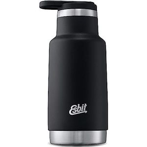 Esbit Pictor Thermosfles, roestvrij staal, BPA-vrij, zwart, zilver, 0,75 l en meer, voor water, fietsen, sport, yoga