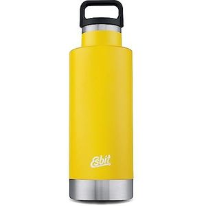 Esbit Sculptor Thermosfles, roestvrij staal, BPA-vrij, roestvrij staal, zwart, geel & Plus, 750 ml en 1000 ml, drinkfles voor warme en koude dranken, voor fiets, sport, yoga