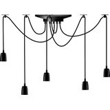 SEGULA LED 5-delige hanglamp porselein zwart - plafondlamp E27