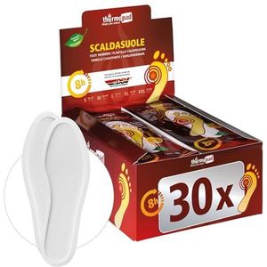 THERMOPAD 30 paar verwarmde inlegzolen (binnenzool), maat XXL (43-46), het origineel: 30 paar verwarmingspads voor 8 uur warmte, voetwarmers klaar voor