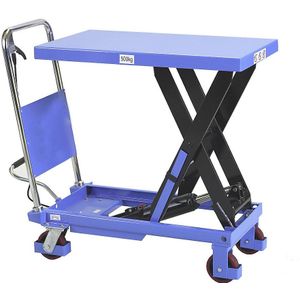 Schaarhefwagen, laadvermogen 500 kg, duwbeugel vast