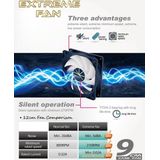 Titan - Extreme Silent - Ventilator - Zwart - 92 x 92 x 25 mm - PWM-functie