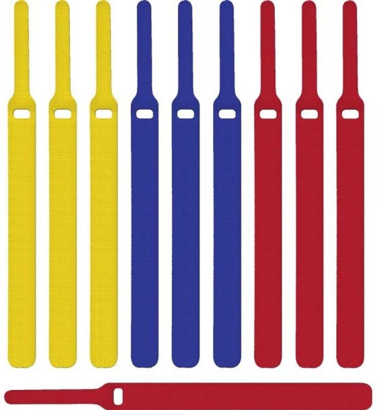 Klittenband Kabelbinders - 170mm - Diverse Kleuren - 10 Stuks
