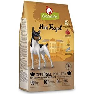 GranataPet Mini Royal droogvoer voor honden, graanvrij en zonder toegevoegde suiker, complete voeding voor volwassen honden, 1 kg