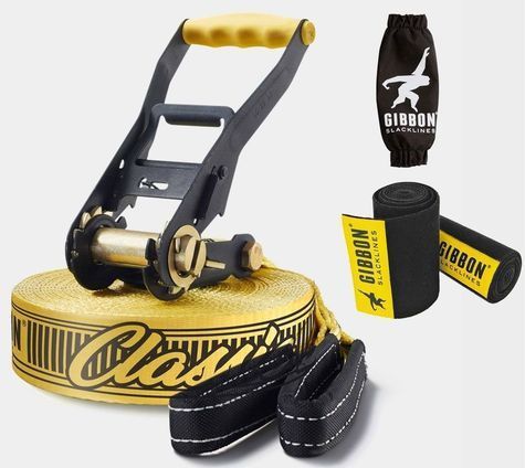 Slackline - Complete Set - Zwart - Polyester - 15 m