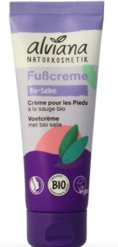 Alviana - Voetcrème - Salie - 75 ml - Voedend en Verzorgend