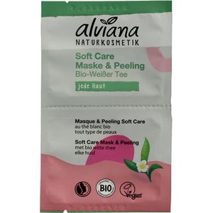 Alviana - Soft Care Mask & Peeling - Gezichtsmasker - Witte Thee - 100% Natuurlijk