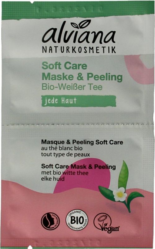 Alviana - Soft Care Mask & Peeling - Gezichtsmasker - Witte Thee - 100% Natuurlijk