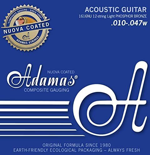 Adamas akoestische Gitaarsnaren Nuova Phosphor Bronze Coated 12-string Light .010-.047 1616NU