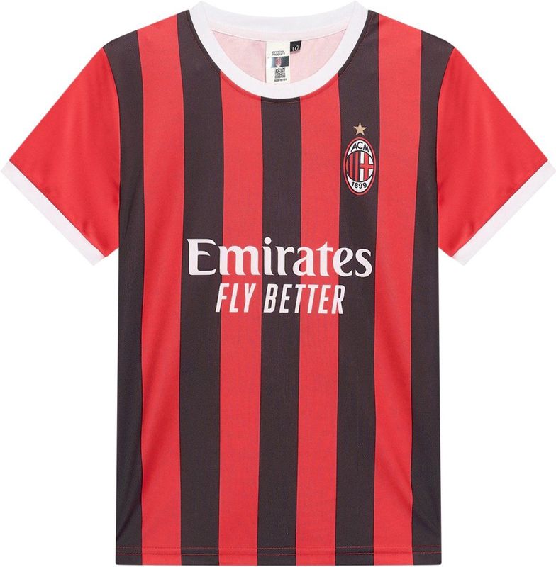 AC Milan - Thuis Shirt - Rood-Zwart - Replica Shirt - Voetbalshirt Kinderen - Polyester