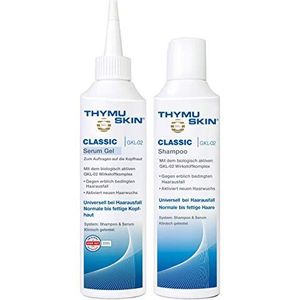 THYMUSKIN Classic Set: Bij erfelijk bepaalde haaruitval. Stimuleert de haargroei. SET (1 x 200 ml shampoo + 1 x 200 ml serum)