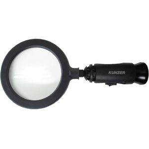 Kunzer 7LL01 Lupe Vergrootglas Met LED-verlichting Lensgrootte: (Ø) 90 mm Zwart
