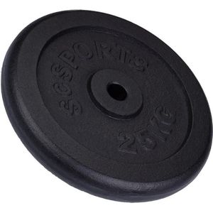 ScSPORTS® Halterschijf 25 kg - 30 mm - Gietijzer - Gewicht