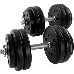 ScSPORTS® Halterset 30 kg, Schroefsluiting, Dumbbell set, Kunststof, Gewichten