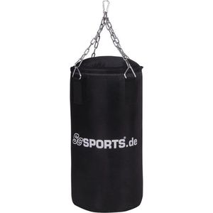 ScSPORTS® Bokszak Oxford - Gevuld - 60 x 30 cm - Inclusief ketting - Zwart