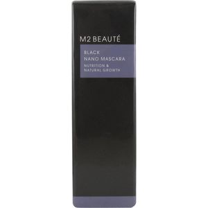 M2 Beauté Black Nano Mascara Nutrition & Natural Growth Zwart 6 ml