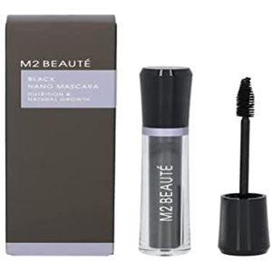 M2 Beauté Black Nano Mascara Nutrition & Natural Growth Zwart 6 ml