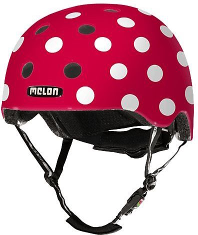 Melon Fahrradhelm Dotty White (matte), super leicht, Magnetverschluss, größenverstellbar, mehr als 50 Designs