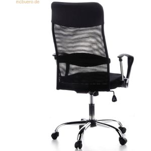 hjh office Aria High - Bureaustoel - Netstof - PU - Zwart