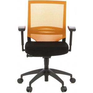 PORTO BASE - Professionele bureaustoel Zwart / Oranje