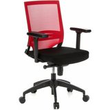 PORTO BASE - Professionele bureaustoel Zwart / Rood