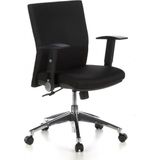 HJH Office Laguna Pro Professionele bureaustoel van stof, zwart, ergonomische draaistoel, inklapbare armleuningen, in hoogte verstelbaar