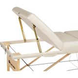 tectake® - Massagetafel met matras van 10 cm hoog + draagtas behandeltafel massage tafel - beige - 400185