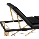 Massagetafel - 3 Zones - Inklapbaar - Houten Frame - 10 cm Matras