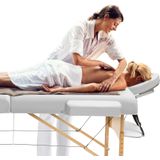 tectake® - Massagetafel Behandeltafel - matras van 7,5 cm hoog + rolkussens en draagtas - 400419