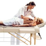 tectake® - Massagetafel Behandeltafel - matras van 7,5 cm hoog + rolkussens en draagtas - 400420