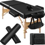 tectake® - Massagetafel Behandeltafel - matras van 7,5 cm hoog + rolkussens en draagtas - 400421