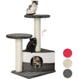 tectake® Kratzbaum, 71 cm, mit Katzenhaus, inklusive Spielmaus