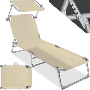 Ligbed met 4 standen - beige