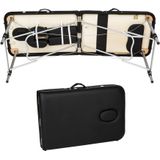 Mobiele Aluminium Massagetafel 3 Zones - Zwart - behandeltafel - behandelbank – incl. opbergtas – opvouwbaar