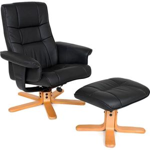 TecTake TV Fauteuil Relax Stoel Relaxstoel met Kruk - 401058