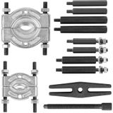 tectake® 12-Delige Lagertrekkerset - Magneetwieltrekker en Snijmessenset - Lagertrekker Inclusief Koffer